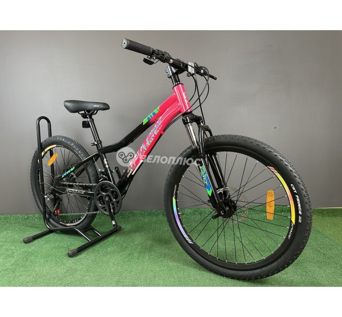 Велосипед ST 24" SPACE AURORA DD FR 2026 рожево-чорний