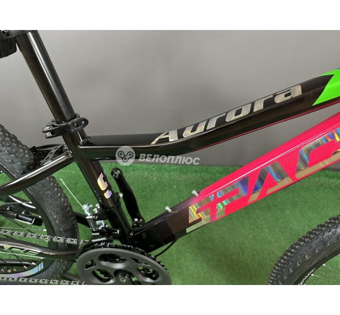 Велосипед ST 24" SPACE AURORA DD FR 2026 рожево-чорний