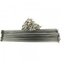 Спица X17 сталь, обычная, серебр. 260мм, со стальн. Ниппелем