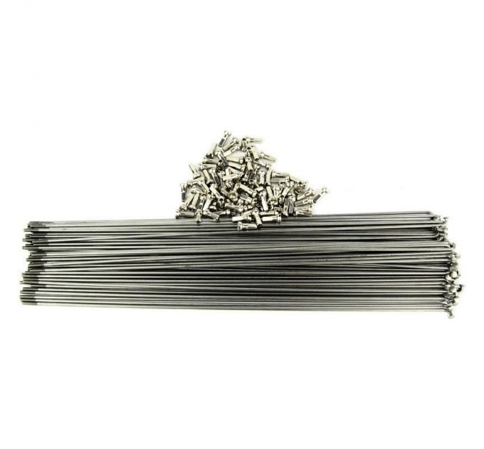 Спица X17 сталь, обычная, серебр. 260мм, со стальн. Ниппелем