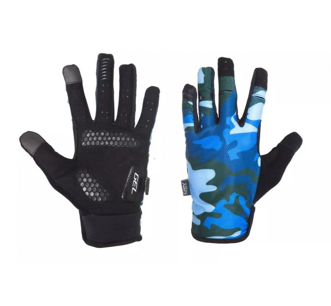 Рукавички Green Cycle Rocker з закритими пальцями S синій камуфляж