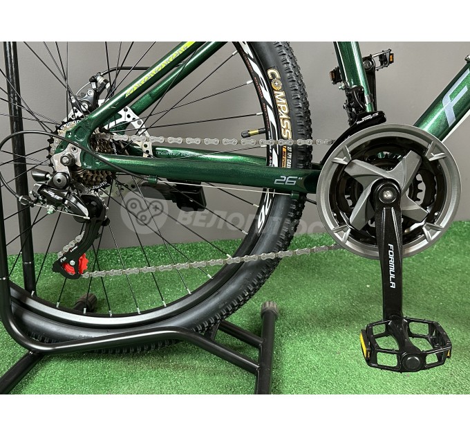 Велосипед AL 26" Formula MOTION DD FR 2025 зелено-сірий