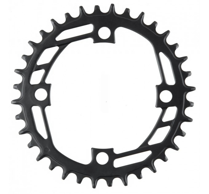 Зірка передня ONRIDE Solo 10, 34Т, BCD: 104 мм, сталь, чорний