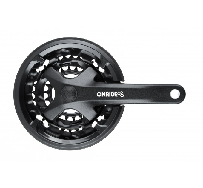 Шатуни ONRIDE Trio 850P 22-32-42Т (8 шв.), 170 мм, під квадрат, чорний Шатуни ONRIDE Trio 850P 22-32-42Т (8 шв.), 170 мм, під квадрат, чорний
