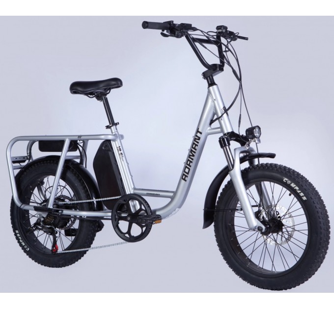 Велосипед AL 20" Dorozhnik eADAMANT HDD 48V 17.5Аh 750W 2025 срiблястий