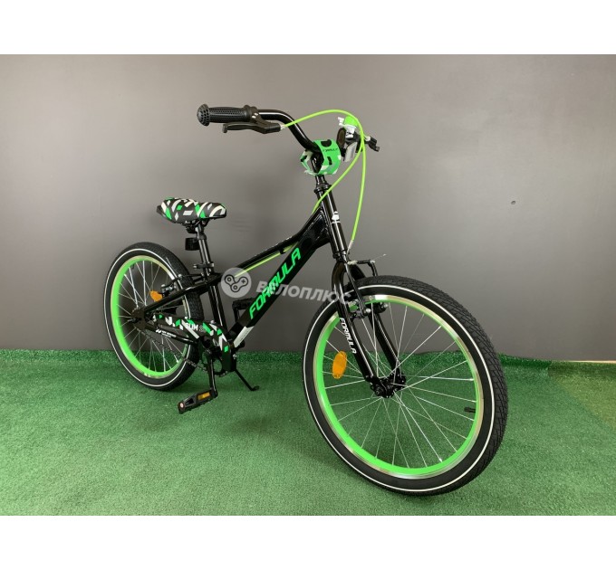Велосипед AL 20" Formula Kid SLIM BH 2026 чорний з зеленим