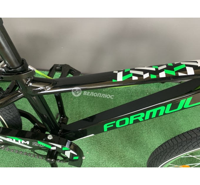 Велосипед AL 20" Formula Kid SLIM BH 2026 чорний з зеленим
