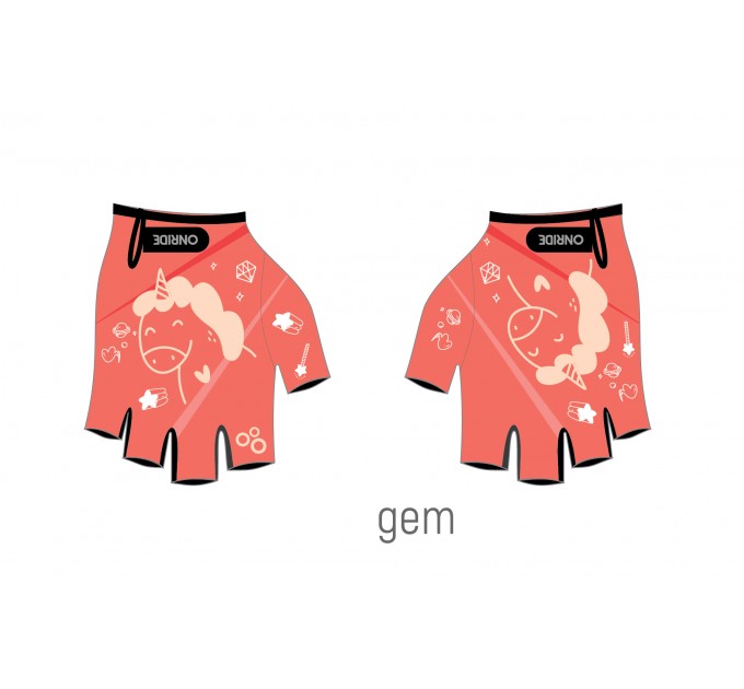 Рукавички ONRIDE Gem Єдиноріжка, дитячі, 7-8р, кораловий