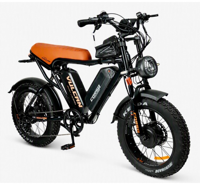 Велосипед ST 20" Corso Vulcan 2х48V 18AH 2х1000W 2026 чорно-коричневий