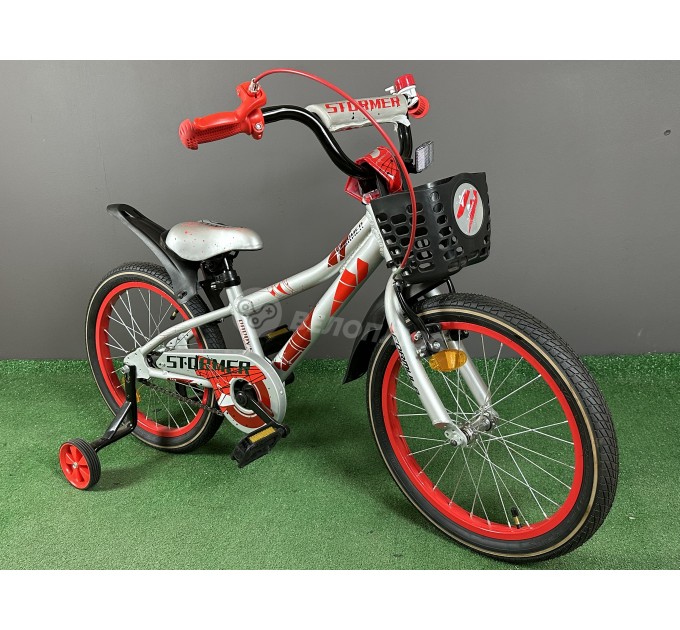 Велосипед AL 18" Formula STORMER 2021 серебристо-красный