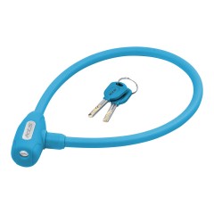 Замок трос KLS Jolly під ключ 12x650 мм блакитний
