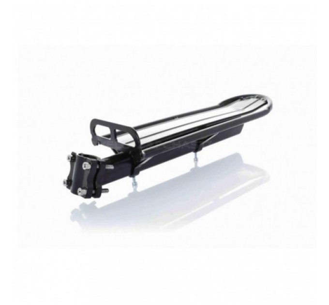 Багажник вело алюміній, кріплення під сідло, чорний