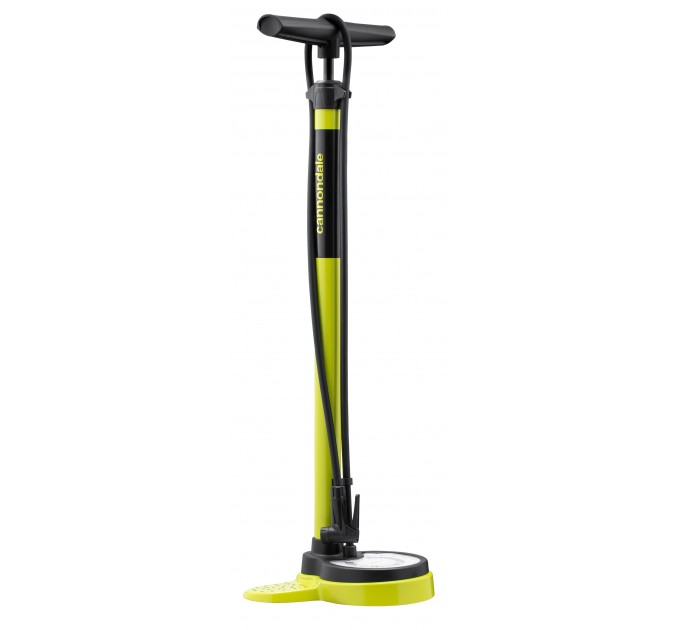 Насос підлоговий Cannondale ESSENTIAL, з манометром 140psi, presta+schrader, чорно-жовтий