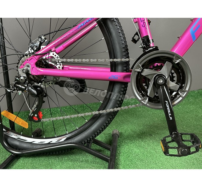 Велосипед AL 26" Formula ALPINA DD FR 2025 розово-синий