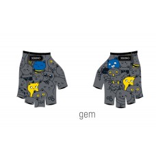 Перчатки ONRIDE Gem Котики, детские, 11-12л, серо-сине-желтый