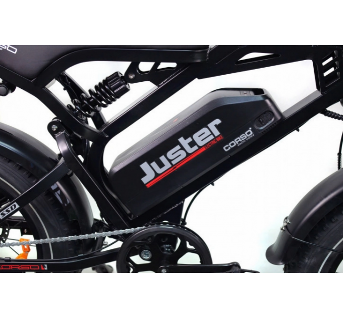 Велосипед ST 20+" Corso еJUSTER 48В 15А*г 500Вт 2025 чорний