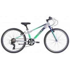 Велосипед 24" Apollo NEO 7s для мальчиков 2022 Brushed Alloy / Navy Blue / Neon Green Fade