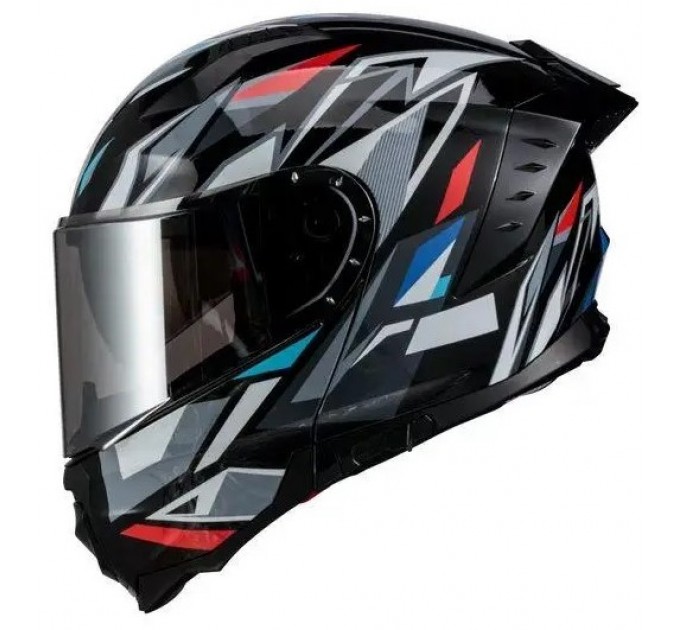 Шолом VIRTUE V-80 чорний, кольорова графіка, трансформер