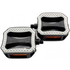 Педали пластиковые. FPD-350 на подшипниках, широкая платформа, с резиновыми накладками, 110х97х27мм, черные