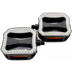Педалі пластик. FPD-350 на шарах, широка платформа, із резин. накладк., 110х97х27мм, чорні