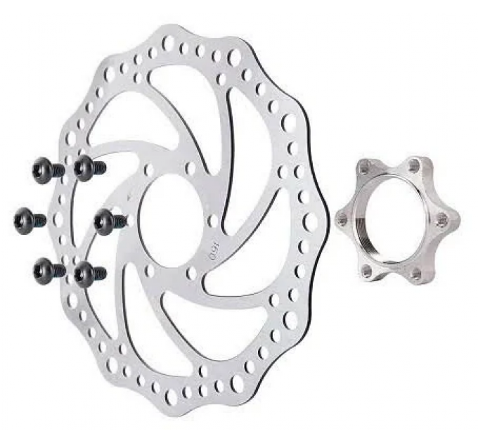 Ротор Avanti 140 мм під накрутку, з алюмінієвим флянцем, для дискових втулок різьбового типу