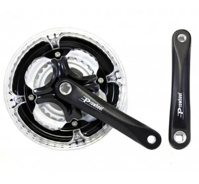 Prowheel Шатун MA-AC41  (48T), 6/7/8/ spd., 48-38-28Т, індексований, L: 170 mm,  Алюмініевий, Квадра