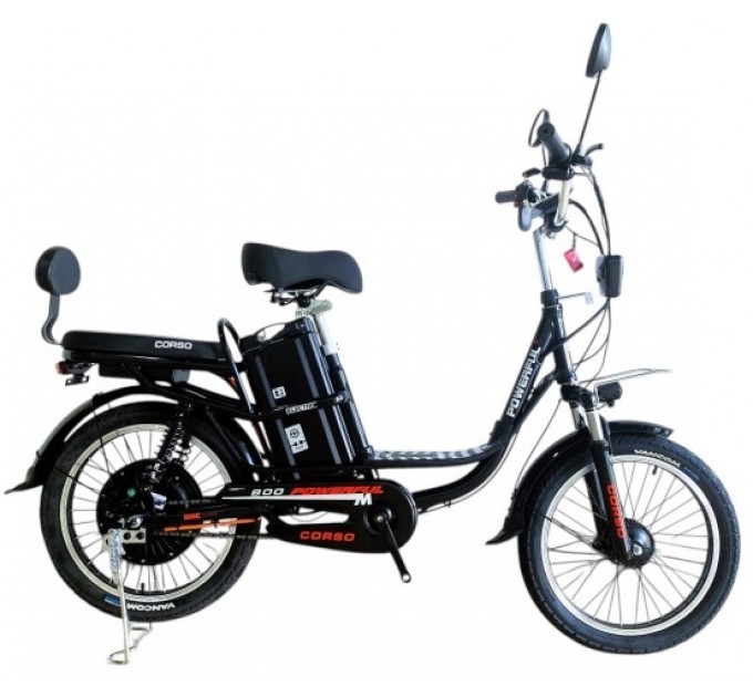 Велосипед AL 20" Corso Powerfull 60V 21Ah 800W 2026 чорний