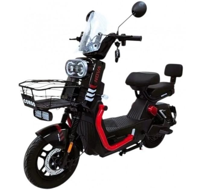 Велосипед ST 10" Corso Nova 72V 20Ah 1000W 2026 чорно-червоний