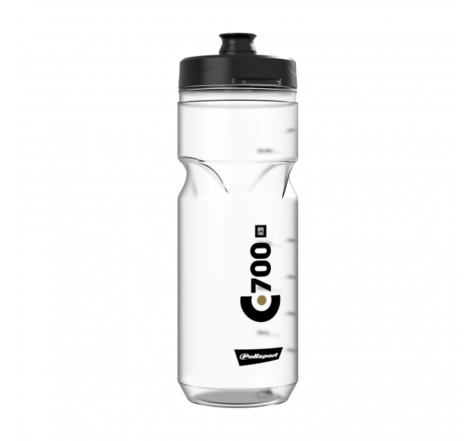 Фляга POLISPORT C700 Clip-On, 700мл, прозорий/чорний Фляга POLISPORT C700 Clip-On, 700мл, прозорий/чорний