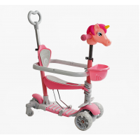 Биговел 5в1 Best Scooter P-63700 розово-серый