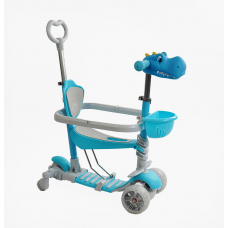 Біговел 5в1 Best Scooter P-92401 блакитно-сірий