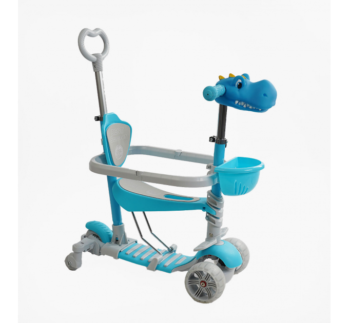 Біговел 5в1 Best Scooter P-92401 блакитно-сірий
