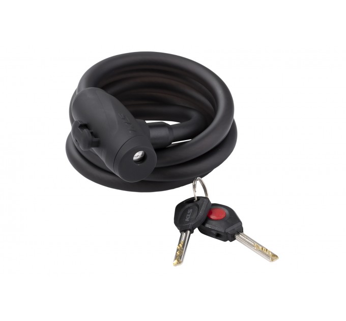 Замок-трос KLS Recoil під ключ 12х1200 мм, чорний