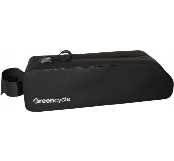 Сумка на раму Green Cycle Belt, чорна, 22х6,6х5,7см, водонепроникна
