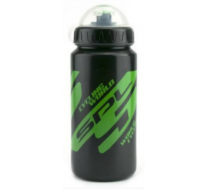 Фляга SPELLI SWB-528-M, з кришкою, 600 мл, чорно-зелена