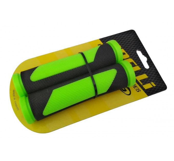 Грипсы SPELLI SBG-692, 125 мм, черно-зеленый.