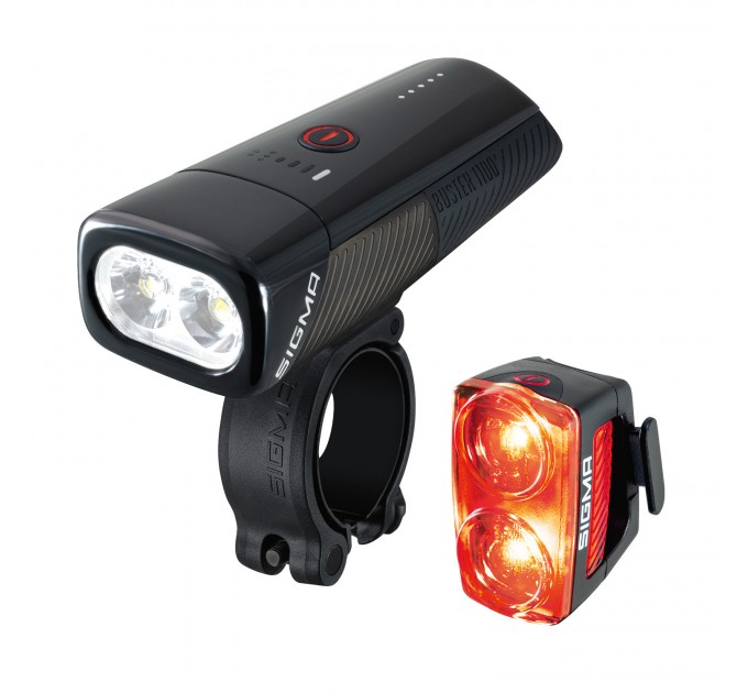 Комплект світла Sigma Sport Buster 1100/Buster RL 150 K-Set чорний