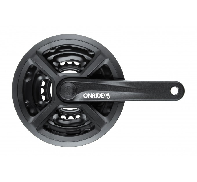 Комплект шатунів ONRIDE Trio 820P 42-34-24T (8/7/6 шв.), 170 мм, під квадрат, чорний (конверт)