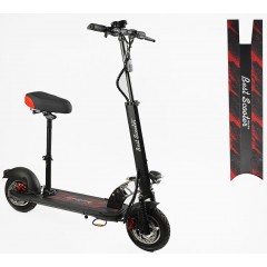 Скутер 10" Best Scooter з сидінням 48V 13Ah 800W 2026 чорно-червоний