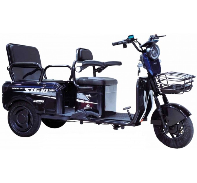 Велосипед триколісний ST 10" Corso SIG-10 MAX 72V 36Ah 1200W 2026 синій