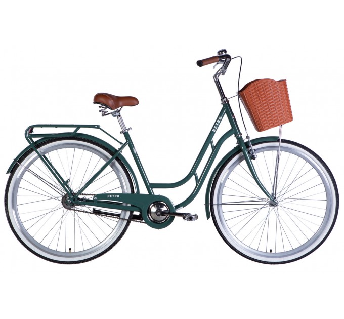 Велосипед ST 28" Dorozhnik RETRO Velosteel 2026 зелено-сірий