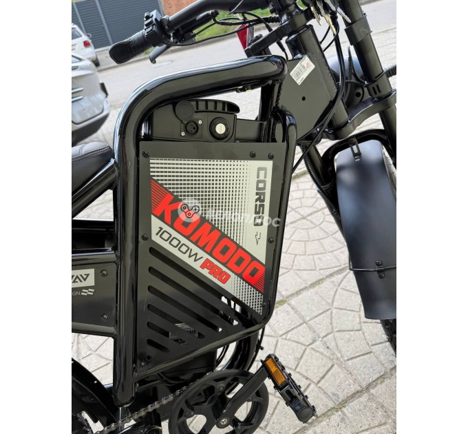 Велосипед ST 20+" Corso Komodo Pro 48V 21AH 1000W 2026 чорно-червоний