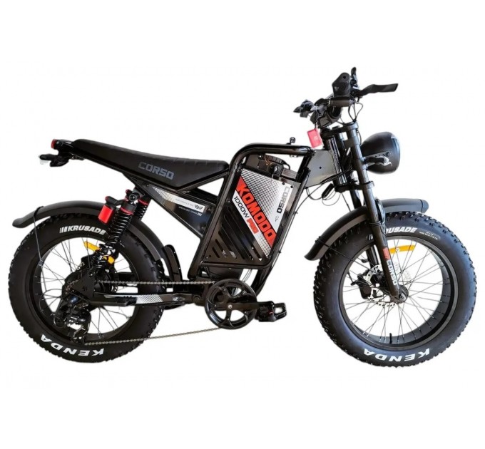 Велосипед ST 20+" Corso Komodo Pro 48V 21AH 1000W 2026 чорно-червоний