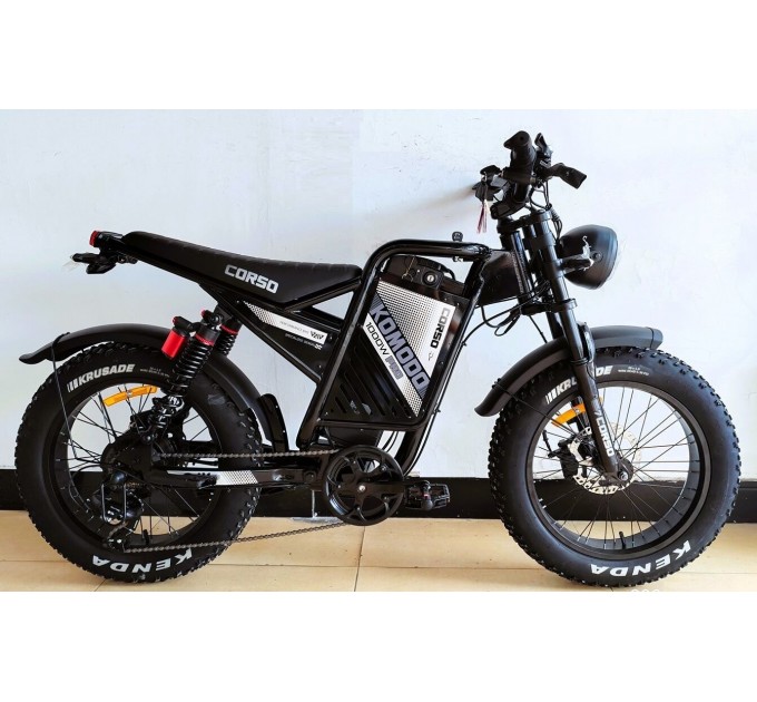Велосипед ST 20+" Corso Komodo Pro 48V 21AH 1000W 2026 чорно-сірий