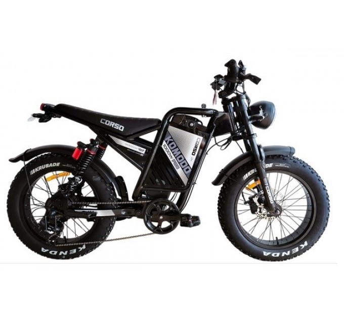 Велосипед ST 20+" Corso Komodo Pro 48V 21AH 1000W 2026 чорно-сірий