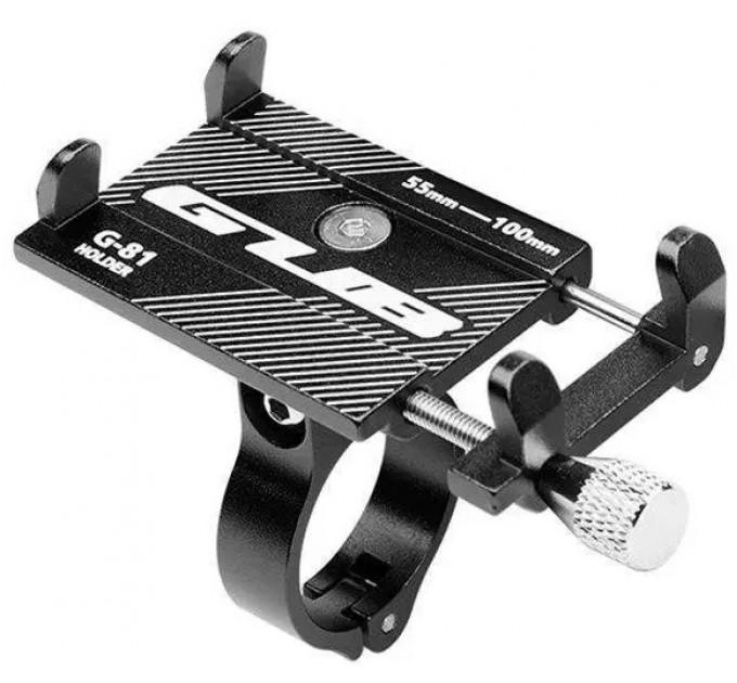 Тримач для смартфону GUB G-81 3,5-6,2" AL кріплення на кермо, чорний