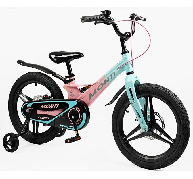 Велосипед MG 18" Corso MONTI 2026 рожево-бірюзовий