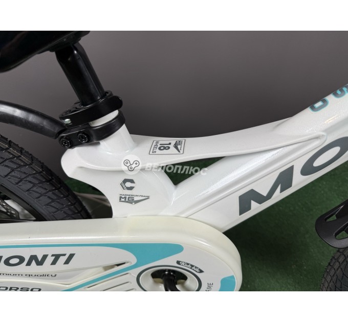 Велосипед MG 18" Corso MONTI 2026 біло-бірюзовий
