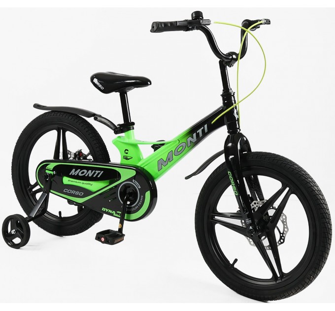 Велосипед MG 18" Corso MONTI 2026 зелено-чорний