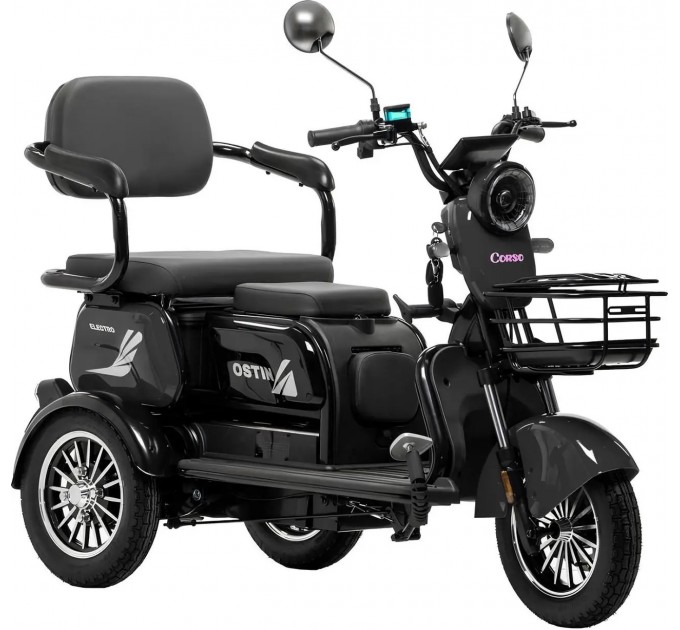 Велосипед триколісний ST 10" Corso OSTIN 72V 23Ah 1000W 2026 чорний